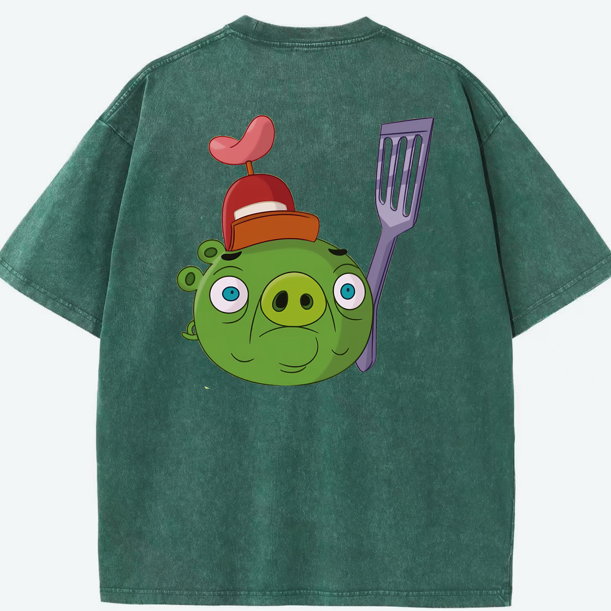 （画像用） Angry Birds アングリーバード 綿100% ヴィンテージ風 半袖Tシャツ（背面プリント）